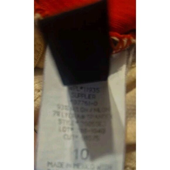 Vtg St John's Bay One Piece Swimsuit Red Ribbed Slimming Women's Size 10 - Picture 5 of 5